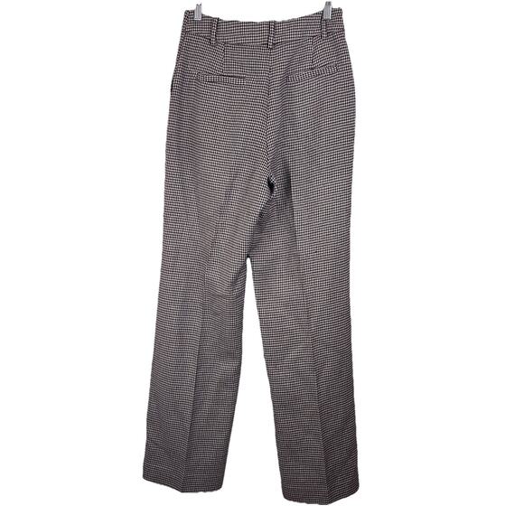 Favorite Daughter The Favorite Pant Size 6 Wide Leg Chocolate Houndstooth Pleat - Picture 3 of 6